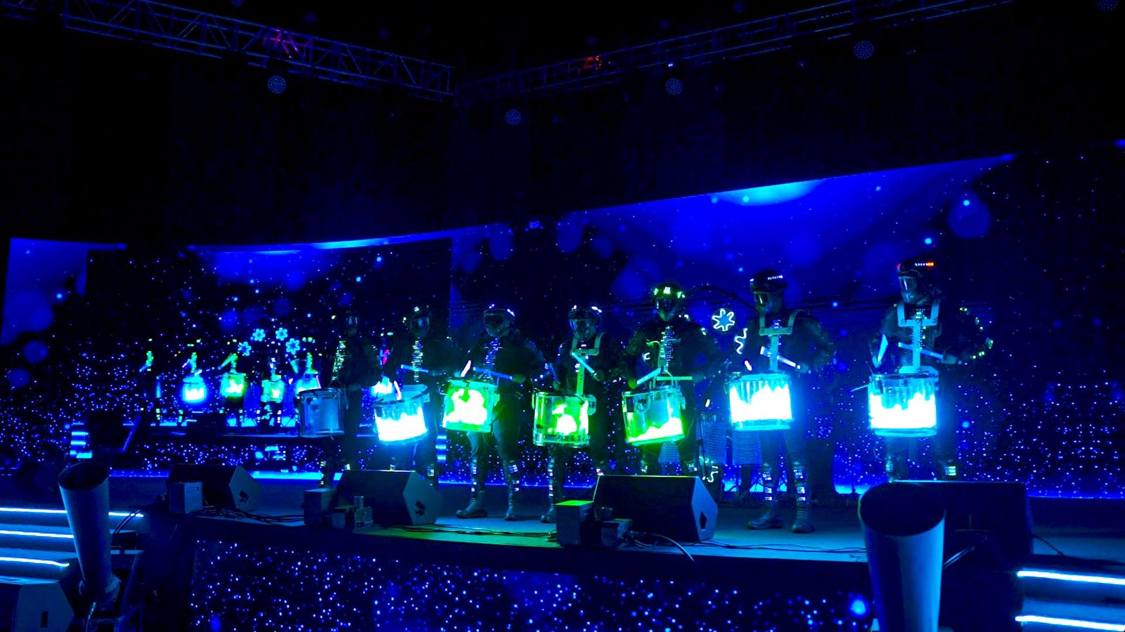 LED PDrums arade act for Event