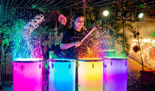 LED Water Drummers in Chennai, Tamil Nadu – Hire LED Liquid Drumming Artists